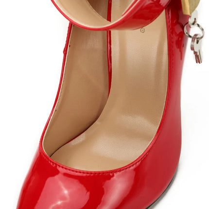 Scarpe décolleté sexy con tacco alto Scarpe da donna con cinturino alla caviglia Chiave Dec Designer di lusso con punta a punta Scarpe con tacco a spillo da donna nere rosse