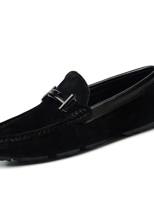 Estate nuovi mocassini in pelle scamosciata comodi appartamenti scarpe Casual da uomo traspirante Slip-On scarpe da guida in morbida pelle mocassini 2022