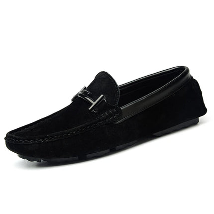 Estate nuovi mocassini in pelle scamosciata comodi appartamenti scarpe Casual da uomo traspirante Slip-On scarpe da guida in morbida pelle mocassini 2022