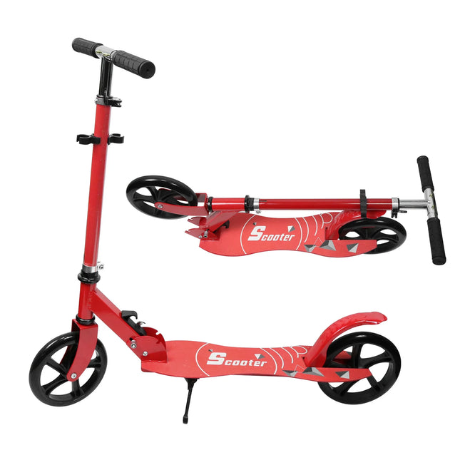 Monopattino per Adolescenti e Adulti (Carico Massimo 70 kg) Pieghevole, Grandi Ruote in Poliuretano, Freno a Pedale, Antiscivolo, Altezza Manubrio 81-101 cm