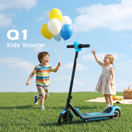 Monopattino Elettrico TWOFISH Q1 per Bambini |   Motore da 110W, Ruote da 6,5 Pollici, 15KM/H, Autonomia 5-18KM, Colore Rosa-Nero