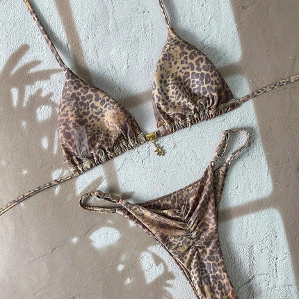 Sexy Leopardo Push Up Bikini Costumi da bagno a due pezzi 2026 Micro Bikini Set Costume da bagno donna Abbigliamento da spiaggia Perizoma Costumi da bagno per donna platinumshop