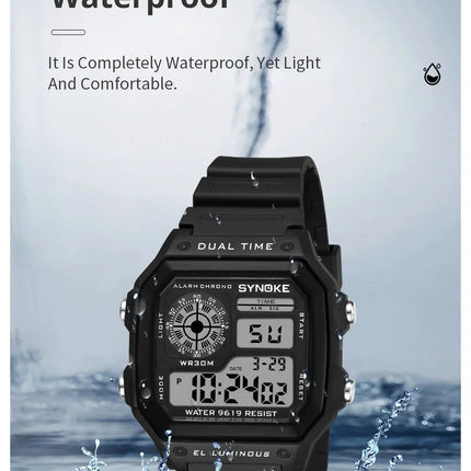 SYNOKE Military Digital Watches Men Sports cronografo luminoso impermeabile maschile orologi da polso elettronici Relogio Masculino platinumshop