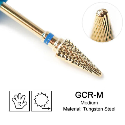Carbide Large Cone Nail Drill Bits Electric Milling Cutter For Gel Polish Removal Grinding DIY Home Salon Manicure Pedicure Nail Art Accessories Supplies