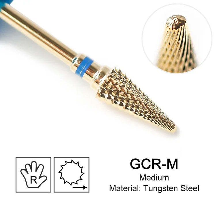 Carbide Large Cone Nail Drill Bits Electric Milling Cutter For Gel Polish Removal Grinding DIY Home Salon Manicure Pedicure Nail Art Accessories Supplies