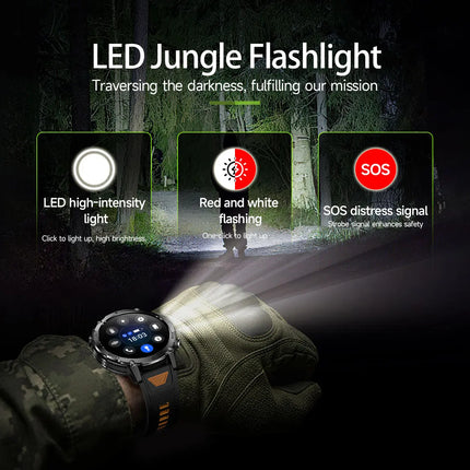 Military Grade Sapphire Smart Watch HeartRate SO2 BT5.3 Call Custom dial Smartwatch for Men Breathable Band Sports watch 1400mAh