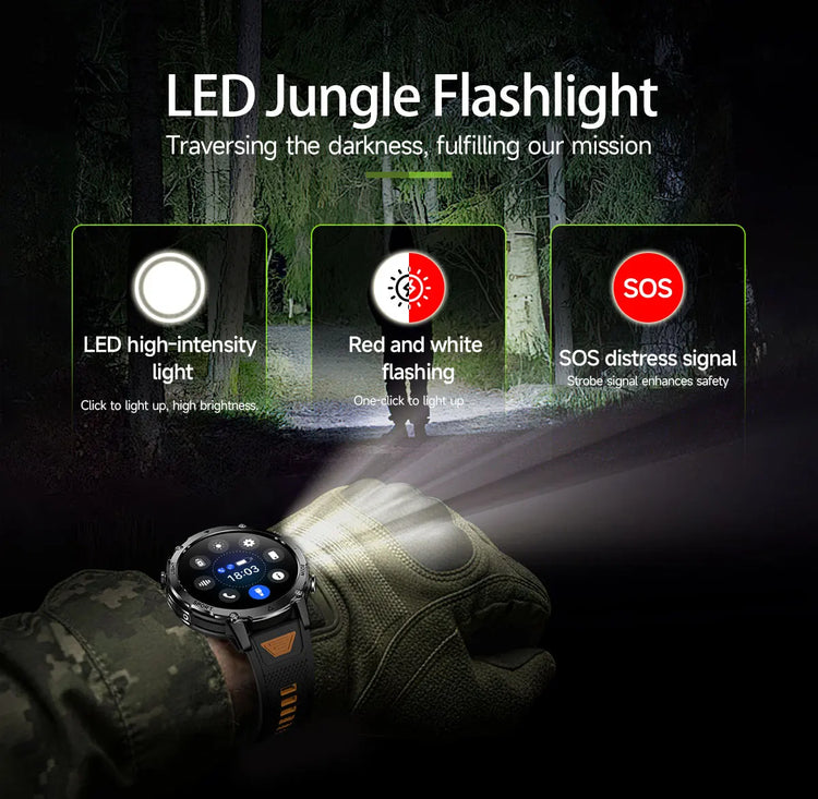 Military Grade Sapphire Smart Watch HeartRate SO2 BT5.3 Call Custom dial Smartwatch for Men Breathable Band Sports watch 1400mAh