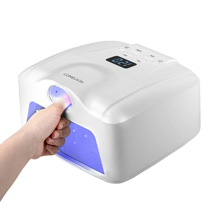 2 IN 1 UV LED Nail Dryer Auto Sensor 78 LEDs Dual Port Fast Curing Nail Light for Single Finger Toe Full Hand Manicure Pedicure