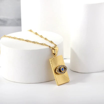 LUXUKISSKIDS Hamam Chunky collana Luxury Trendy Eyes ciondolo ciondoli a mano di sales collari con strass a cuore estetica y2k Choker