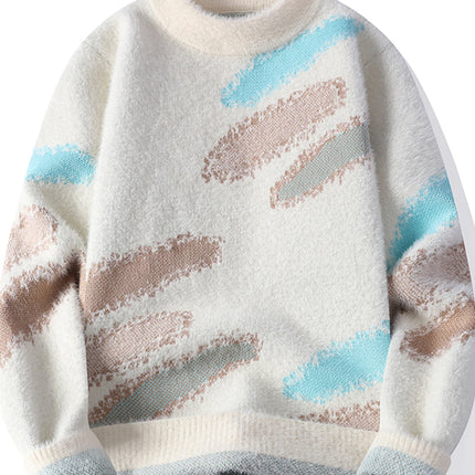 Men's New Fall and Winter Sweater Bottoming Shirt Men's O Neck Design Comfortable Lazy Windproof Warm Pullovers Men's R126