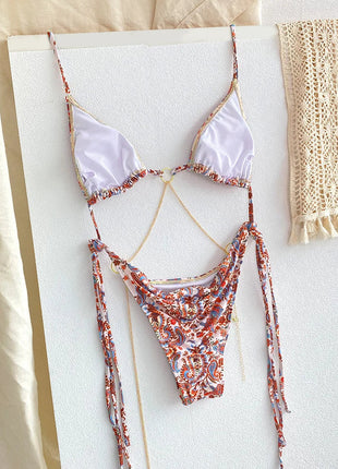 ZRTAK Costume a due pezzi Bikini 2025 Costume da bagno donna Push Up Costume da bagno Bikini sexy Set Costumi da bagno Stampa Beachwear Biquinis solidi platinumshop