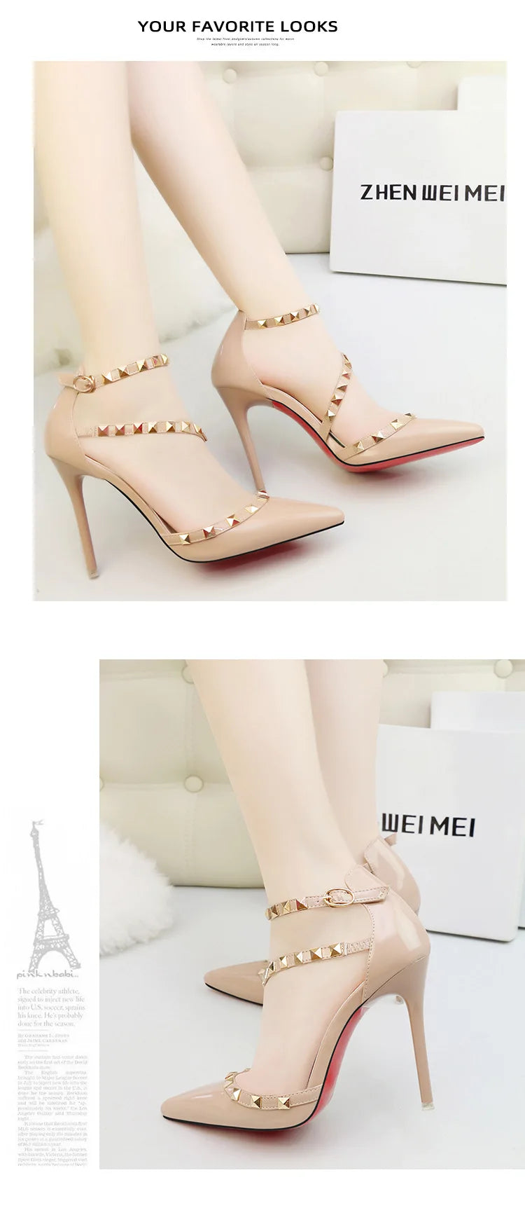 Scarpe tacco alto da donna estive in Europa e America Moda punta a punta bocca superficiale rivetto scava fuori sandali a spillo da discoteca platinumshop