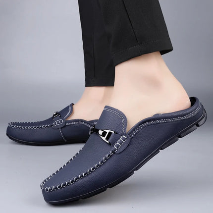 Mocassini in vera pelle Moda uomo Design Mocassino Slip on Soft Flats All-match Scarpe casual Calzature da barca fatte a mano per uomo adulto