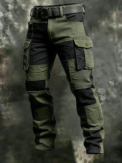 2026 Cotton Men's Pants Large Size Multi-pocket Loose Overalls Outdoor Sports Training Jogging Casual Pants Loose Comfortable