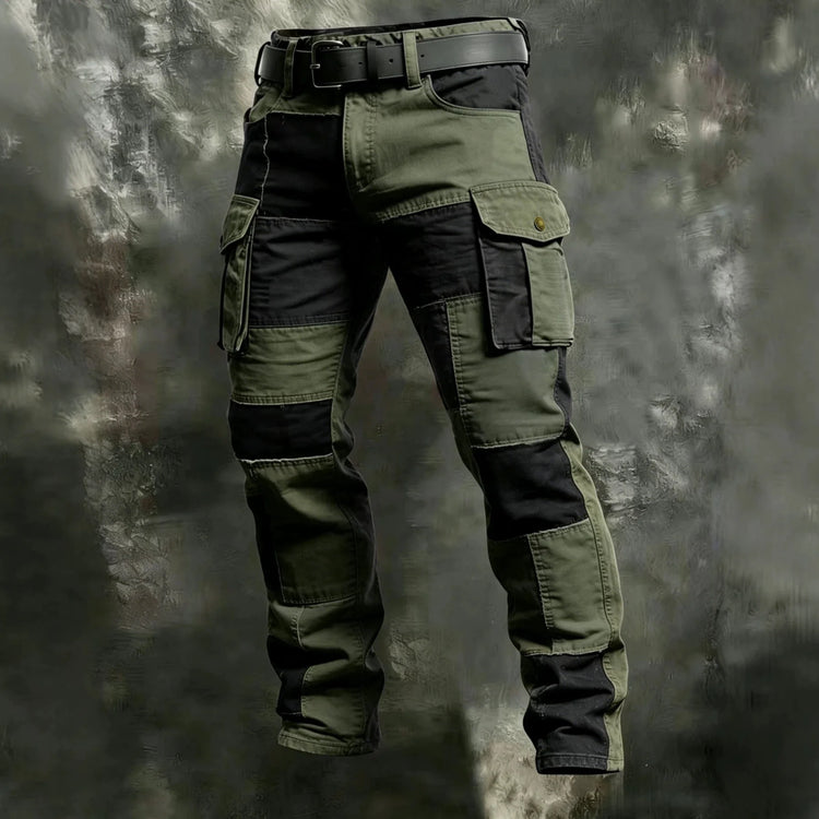 2026 Cotton Men's Pants Large Size Multi-pocket Loose Overalls Outdoor Sports Training Jogging Casual Pants Loose Comfortable
