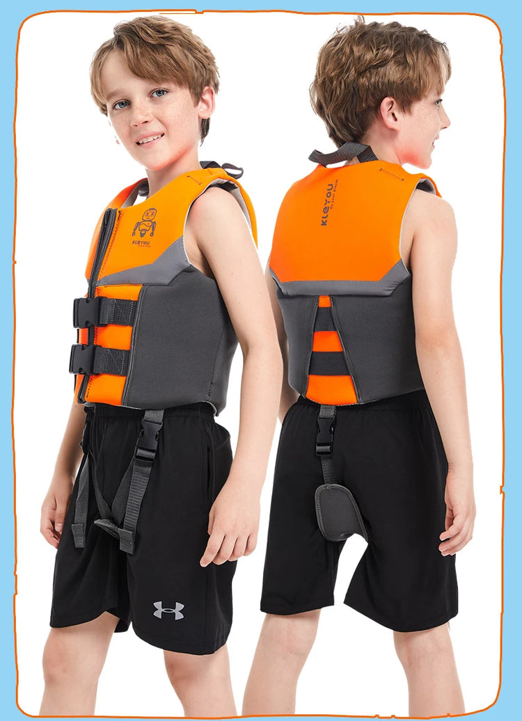 Gilet di galleggiamento per bambini, giubbotto di salvataggio per bambini, giubbotto da nuoto per ragazzi e ragazze, ausilio per il nuoto con galleggiamento del costume da bagno