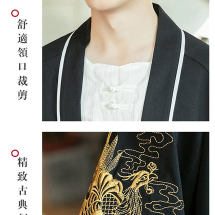 Japan Samurai Shirt uomo ricamato Kimono giapponese manica corta Cardigan uomo estate sottile moda Casual Yukata Cardigan Top uomo