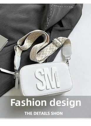 Cross-Border Style Camera Bag Fashionable Retro Women's Shoulder Slant Bag Small Square Bag Street Trend PU Material PlatiNum