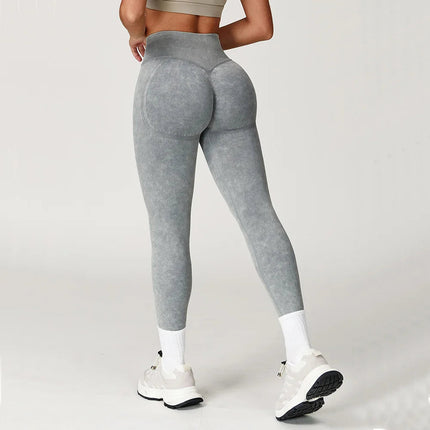 Yoga Pants Impact Leggings Women Seamless Sports Yoga Pant High Waist Ribbed Gym Clothes Fitness Workout Wear Scrunch Bum Tights PlatiNum