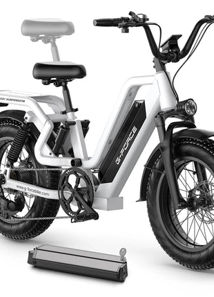 Bicicletta Elettrica G-FORCE RS ST per Tutti i Terreni, Potenza 750W, Batteria 48V15Ah, Bici Elettrica per Adulti, Pneumatici Larghi 20*4 Pollici per Tutti i Terreni