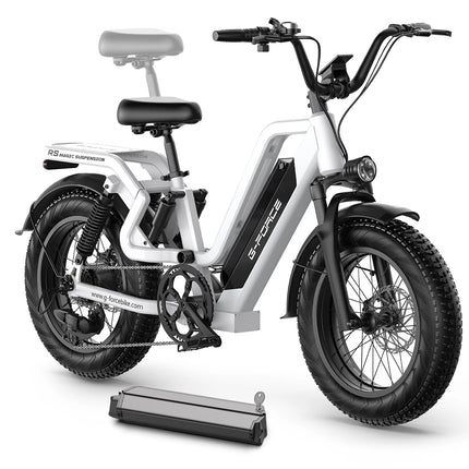 Bicicletta Elettrica G-FORCE RS ST per Tutti i Terreni, Potenza 750W, Batteria 48V15Ah, Bici Elettrica per Adulti, Pneumatici Larghi 20*4 Pollici per Tutti i Terreni