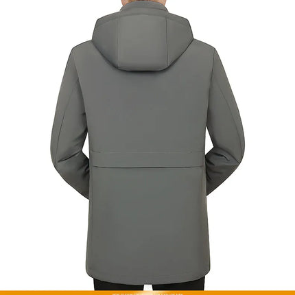 Men's Detachable Liner & Hat Puffer Coats Business Casual Hooded White Duck Down Jackets 2026 Winter Outwear Windproof Top Parka