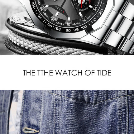 2024 Top Brand di Lusso Orologio di Moda Casual Militare Al Quarzo Sport Orologio Da Polso In Acciaio Pieno Impermeabile Orologio da Uomo Relogio Masculino platinumshop