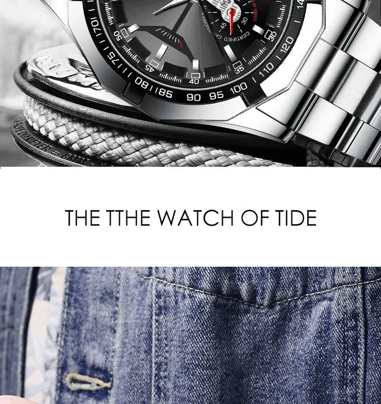 2024 Top Brand di Lusso Orologio di Moda Casual Militare Al Quarzo Sport Orologio Da Polso In Acciaio Pieno Impermeabile Orologio da Uomo Relogio Masculino platinumshop