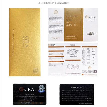 Orecchini a lobo QMSHR con moissanite da 0,5-2 carati, placcati oro giallo 18K, in argento 925, per matrimonio, gioielli da donna e uomo con certificato GRA platinumshop