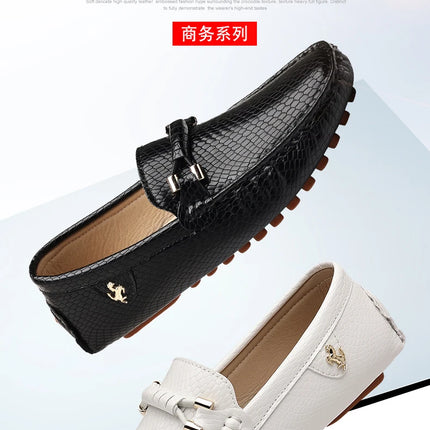 Scarpe casual da uomo nere classiche, comode scarpe basse in pelle PU da uomo, scarpe leggere senza lacci, scarpe da guida da uomo