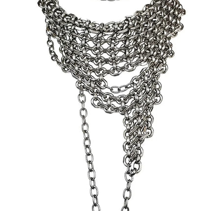 Set di Gioielli Punk Rock per Donne e Uomini, Collane e Anelli con Ciondolo a Croce Gotica, Collezione di Accessori Gioiello Audaci platinumshop