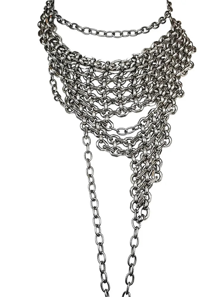 Set di Gioielli Punk Rock per Donne e Uomini, Collane e Anelli con Ciondolo a Croce Gotica, Collezione di Accessori Gioiello Audaci platinumshop