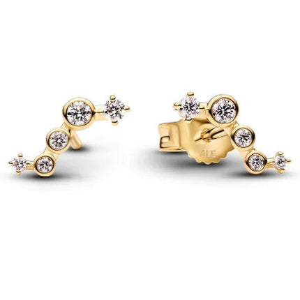 Orecchini e Ciondolo con Zirconi Scintillanti, Combinazione Fiore di Ciliegio e Farfalla, Orecchini in Argento 925, Regalo Ideale per Donne platinumshop