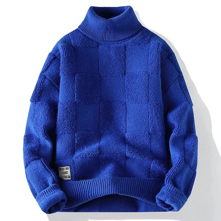 New Winter Men O-neck Knitted Pullovers Man Fleece WarmTurtlenecks Sweaters Man Casual Sweaters Quality Male Pullovers Size 4XL