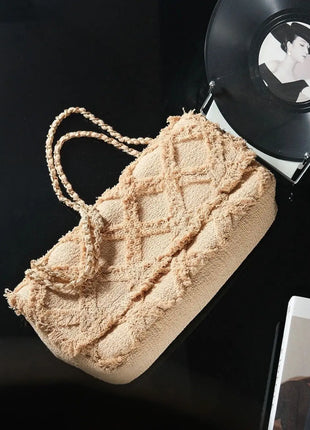 Borsa a tracolla da donna di medie dimensioni in PU solido ad alta densità, con manico superiore regolabile, per mini weekend e vacanze, con tasca portaoggetti.