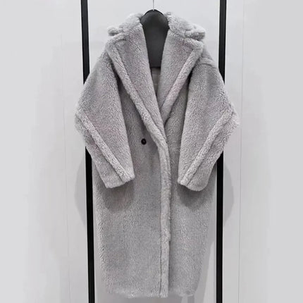 Max Teddy Coat 62% Alpaca 26% Wool 12% Silk Coat Winter Thicken Women's Coat