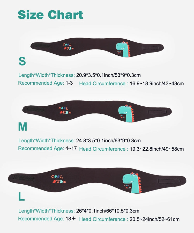 MoKo Fascia per nuoto per bambini Adulti Bambini Neoprene Simpatici nuotatori Fascia per capelli impermeabile per orecchie per uomini e donne