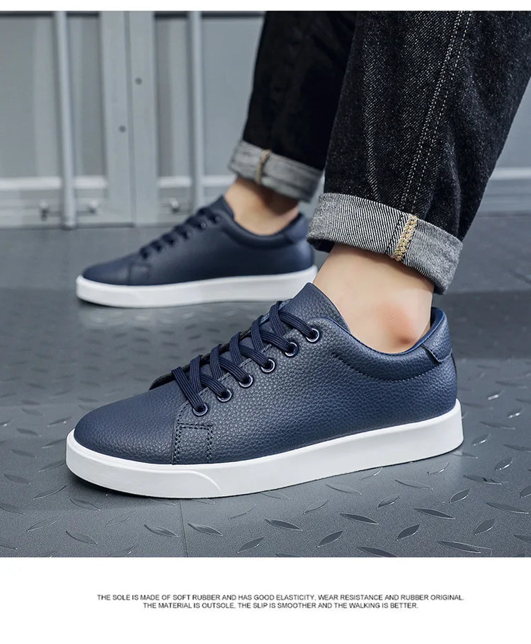 2026 New Fashion Mens Casual Shoes Genuine Leather Designer Lace-up Sneakers High Quality Outdoor walking Mocassin Footwear