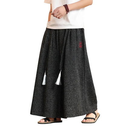 Pantaloni Kimono da Uomo Stile Giapponese Oversize Comodi Pantaloni da Bagno Uomo Samurai Giapponese Harajuku Casual Larghi Yukata Pantaloni a Gamba Larga