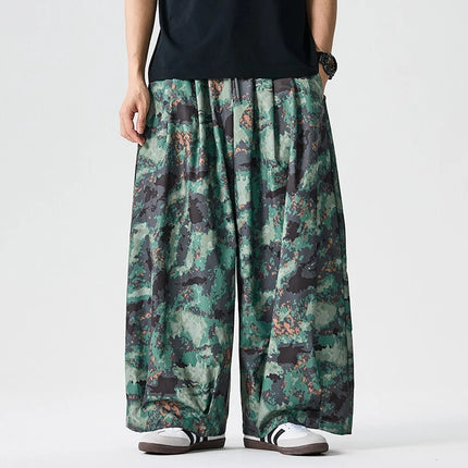 Pantaloni cargo mimetici uomo pantaloni Harem casual oversize da strada uomo pantaloni larghi Harajuku per sport all'aria aperta pantaloni a gamba larga da uomo streetwear