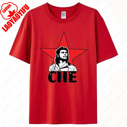Che Guevara Shirt Rebel Cuban Shirt Guerrilla Revolution Casual Short Sleeve Men's High Quality Cotton T-Shirt
