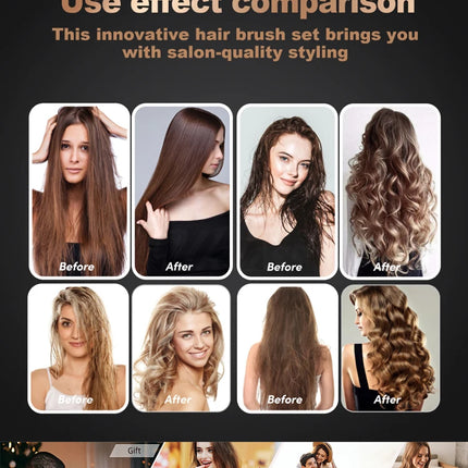 5in1 Hair Dryer Brush Curling Iron Hair Dryer Detachable Auto Wrap Curlers Fast Drying Electric Styling Hair Blower Brush