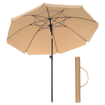 SONGMICS Ombrellone di 160 cm, UPF 50+, Inclinazione Bidirezionale a 30°, Altezza Regolabile, con Borsa da Trasporto, per Balcone Giardino Terrazzo Spiaggia, senza Base