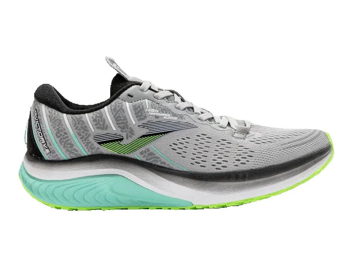 Joma Victory Men 2512 Grey Running Shoes feature a breathable upper, excellent cushioning, and a high-grip sole, perfect for training and asphalt races, making them a reliable choice for men's running shoes. PlatiNum