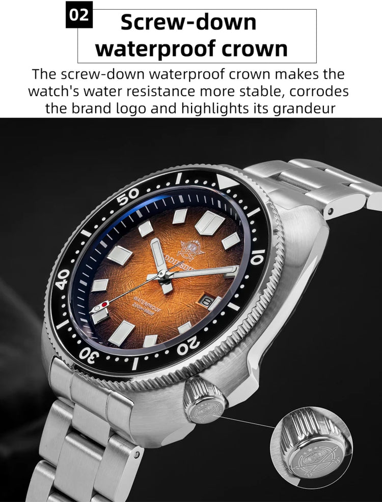 ADDIESDIVE NEW Men's Watch Sapphire Glass AR Coated Quartz Watches AD2511 Reloj Hombre 20Bar Waterproof Luminous Diving Watches
