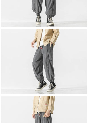 Pantaloni da uomo caldi di vendita autunno stile cinese pantaloni larghi larghi vintage moda uomo pantaloni lanterna con coulisse Harajuku solidi