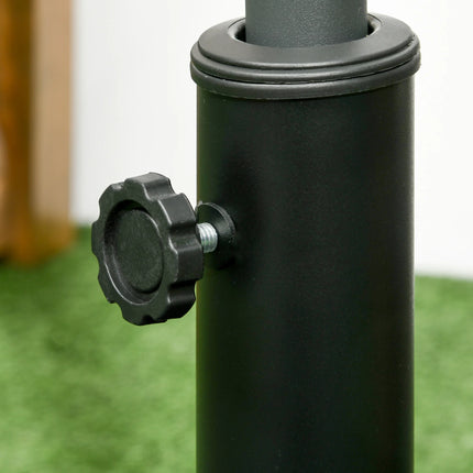 2 Pezzi Pesi per Base Ombrellone a Sbalzo 80kg Acqua/105kg Acqua e Sabbia, Pesi Pesanti per Supporto Ombrellone da Esterno Nero