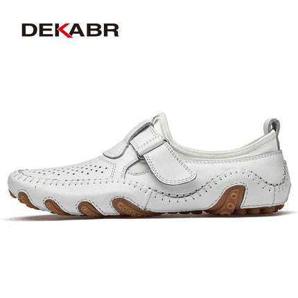 DEKABR Mocassini alla moda Scarpe da uomo in vera pelle Morbide e comode Mocassini slip-on Scarpe casual da uomo fatte a mano Drive Walk Lusso per il tempo libero