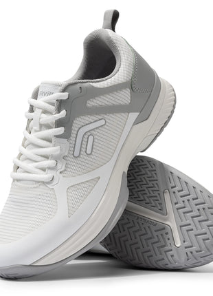 FitVille Scarpe da pickleball larghe da uomo Scarpe da tennis Scarpe da tennis da cancha intera con supporto per l'arco plantare Scarpe sportive leggere antiscivolo