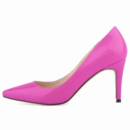 Décolleté da donna di grandi dimensioni Tacchi alti classici a punta Tacchi a spillo sexy da 9 cm Scarpe da festa di nozze rosse da donna eleganti e confortevoli platinumshop